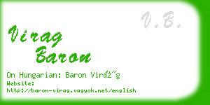 virag baron business card